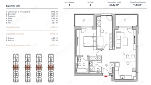 Apartament 3 Camere -Tip 3 H / Hils Nord - Pipera - Autostrada A 3  Comision 0%  - imagine 6