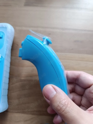 Set Nintendo Wii Controller albastru - Wii Mote cu Motion Plus Inside + Nunchuk  - imagine 3