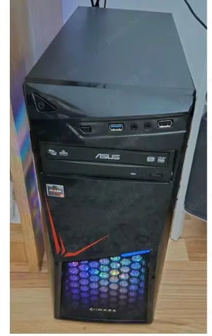 PC Gaming - AMD Ryzen 5 4500 - 16GB RAM DDR4, RX 580, SSD 256 Gb + Monitor LED LG 24' 