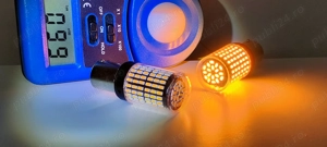 Bec semnalizare LED galben/ portocaliu 2025 bec LED semnalizare P21W (1156) BA15S; becuri LED semnal - imagine 3