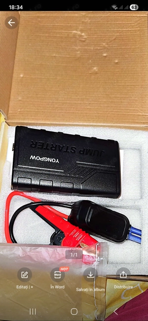 Vand Jump Starter auto Yongpow 1500 A, pornire rapida, multifunctional.