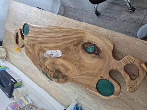 Platou pentru brânzeturi  carne cu 2 sosiere