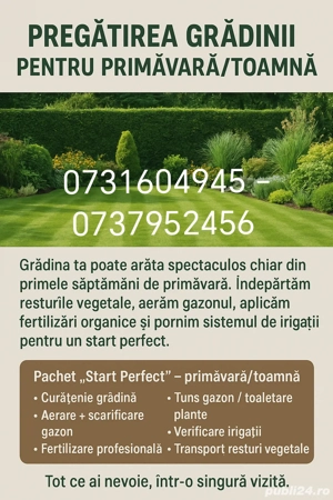 Curățenie grădini și amenajări 