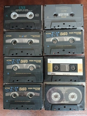Lot de 8 casete audio chromdioxid TDK, Maxell, Sony. Stare bună a benzilor.