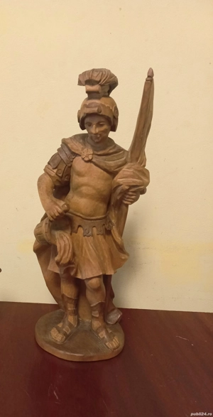 Sfântul Florian, protectorul coșarilor și pompierilor, lemn