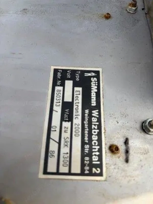 Cameră de afumare SüMann, tip Electronic 2000 reconditionata cu controller Aditec MIC