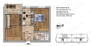 Apartament 2 Camere Regnum Residence Fundeni Dobroești  - imagine 3