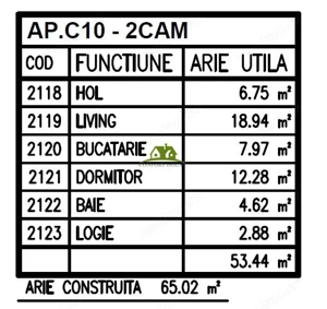 Apartament C10-2 Camere terasa-ET.1/3 in Bl.Nou Ostroveni - imagine 11