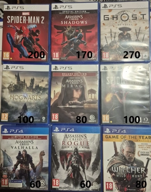 Jocuri PS4 si PS5 Ac Shadows, Ghost of Yotei, Spiderman 2 si altele in Timisoara