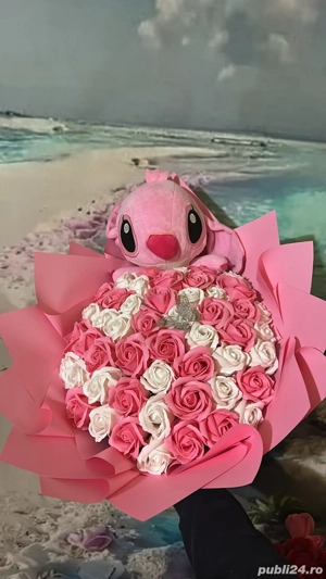 Buchet Angela Trandafiri de Sapun 51 Fire