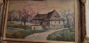 Vand picturi in ulei, perioada interbelica, semnate C.Iliescu, Pantzer, Th. Aman, Corot - imagine 3