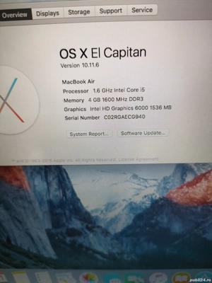 macbook air 7,2 an 2016 cu procesor i5 functional - imagine 5