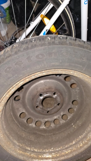 Vând 4 cauciucuri de iarnă cu genți de tablă pentru Opel 185-60-15     - imagine 3