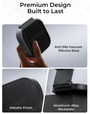 Incarcator wireless Aukey MagFusion L Qi2 - imagine 2