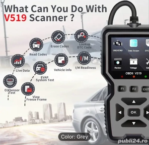 Scapă de „Check Engine” și erori ascunse! Tester Auto Profesional OBD2 V519 (Model 2025) - imagine 4