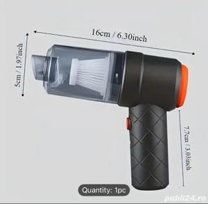 Mini aspirator de mana portabil cu baterie reincarcabil la usb wireles