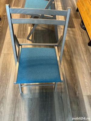 Scaun bucatarie   living pliant, tapitat, lemn + stofa