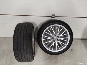 vând jante cu anvelope de vară r18 245 40 , pentru audi A6 C6  - imagine 2