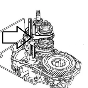 Furcă + tijă arbore secundar cutie 1.5 dci Renault clio3/Clio 4 JR5306 