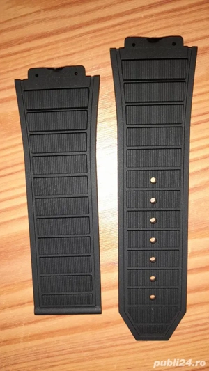 curea Hublot neagra din silicon, dar si inchizatori, surubelnita si surubele Hublot, separat. - imagine 4