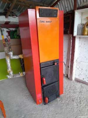 centrala termica pe lemne de 35 kw cu boiler integrat de 200 l