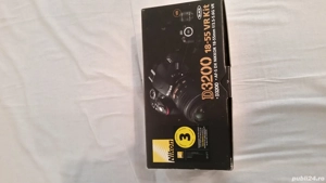 Nikon D3200 + Obiective 18 55mm   55-200 DSLR autentic, kit complet.
