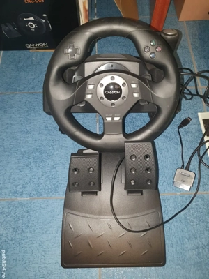 Volan Gaming Canyon CNG-GW3 (PC   PS2   PS3)   Pedalier inclus, Stare Excelentă