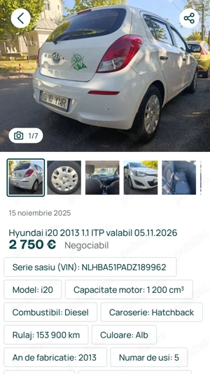 Hyundai i20 ITP valabil noiembrie 2026