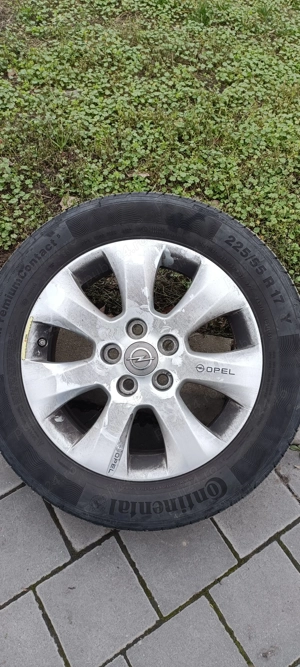Roti/jante 17 5x120 cu pneuri Continental vara,senzori presiune originali Opel - imagine 4