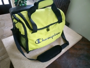 Geantă sport Champion, model de tip "duffel", medie, Verde Lime Negru