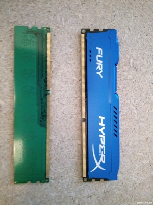 Pachet Kit 8GB RAM DDR3 (2x4GB) Desktop - Kingmax & HyperX Fury Blue - imagine 3
