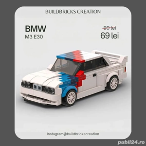 Brick Car   Mașină de construcție tip brick, dimensiune Speed Champions