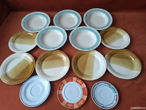 Lot de farfurii adanci, intinse buc = 14, folosite