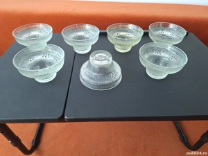 Farfurii vechi conf din sticla, buc = 7