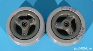 Roata cu cauciuc plin pentru carucior electric 150x50 - imagine 2