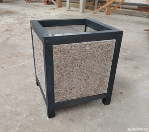 Jardiniera lemn beton