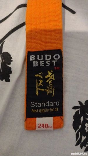 Centură de judo culoare portocaliu