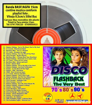 Benzi BASF AGFA stare buna contin muzica  50lei buc