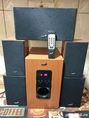 Sistem Audio Genius 5.1 5050 V2, 150 W, Cherry(wood)