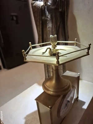 suport lumanare cu lebada bronz