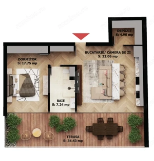 Apartament 2 camere premium | Terasă uriașă | EAS Residence