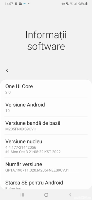 Samsung Galaxy M20 (SM-M205FM)   4GB RAM   64GB   NFC   stare foarte bună - imagine 2