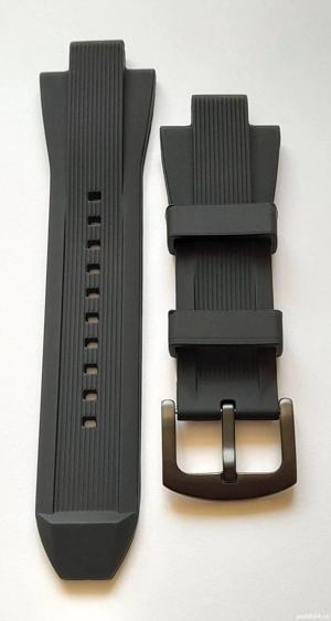 curea ceas Michael Kors, neagra silicon.