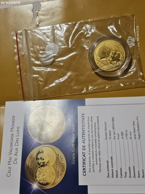 Monede de colectie AUR cadou exclusiv, de lux 