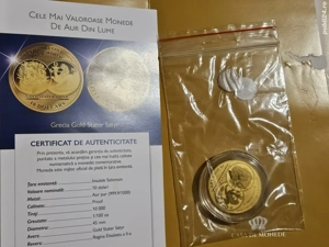 Monede de colectie AUR cadou exclusiv, de lux 