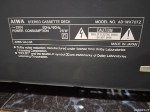 Dublu casetofon deck Aiwa AD-Wx707  - imagine 3