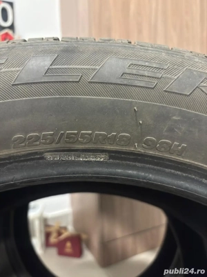 4 anvelope Bridgestone 225/55R18 vara – profil 4-5mm – DOT 1917 - imagine 3