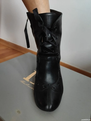 Botine piele m.36 cu toc - imagine 2