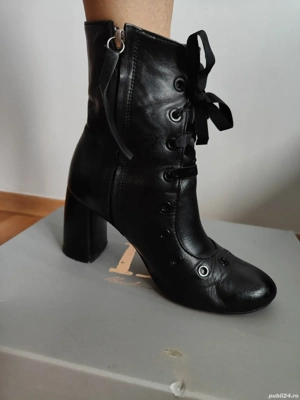 Botine piele m.36 cu toc