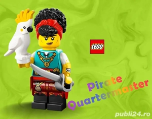 Pirate Quartermaster, Minifigurine LEGO, 71048, Seria 27, IDENTIFICATE